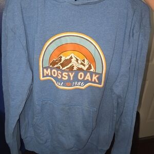 Mossy Oak Mountain Graphic Blue Hoodie